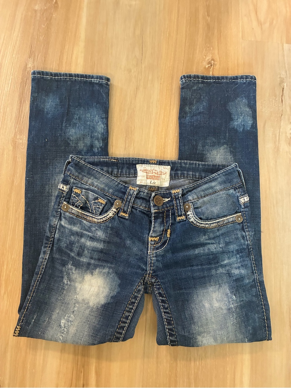 Big Star Women's Faded Blue Straight-Leg Jeans Vintage Collection
